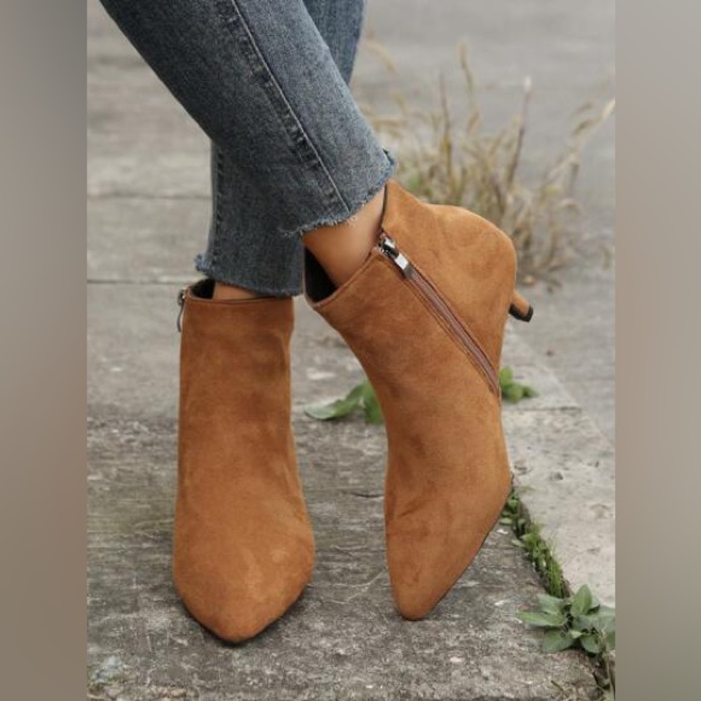 Tan Suede Ankle Boots